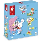 Janod - Puzzel - Muziek - 2, 4, 6, 8 en 10 stukjes