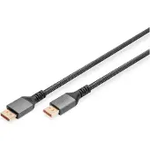 Digitus DB-340111-010-S DisplayPort-kabel DisplayPort Aansluitkabel DisplayPort-stekker, DisplayPort-stekker 1 m Zwart 8K UHD, Aluminium-stekker, Afgeschermd