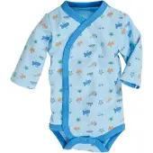 Schnizler romper Wrap Body Blue junior blauw