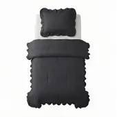 Royal Textile Lazy dekbed zonder overtrek Ruffles excl. kussensloop - Antraciet - 140x200