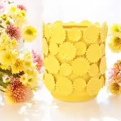 House of Nature Vaas Sunny Side Up geel 21cm