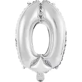 Amscan Folieballon Cijfer 0 35 Cm Zilver