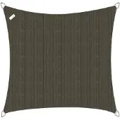 Buitenkado Schaduwdoek vierkant 2x2m - Taupe zwart