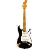 Fender 1957 Stratocaster Heavy Relic MN Black - Custom elektrische gitaar