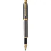 Parker IM-rollerballpen | grijze lak met gouden details | fijne roestvrijstalen punt | Zwarte inkt | geschenkverpakking