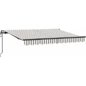 vidaXL Uitschuifbare luifel Lichtgrijs en wit 450 × 300 cm