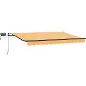 vidaXL Uitschuifbare luifel Zand 400 × 350 cm Stof en Aluminium