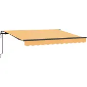 vidaXL Uitschuifbare luifel Zand 450 × 300 cm Stof en Aluminium