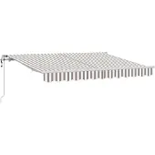 vidaXL Uitschuifbare luifel Lichtgrijs en wit 300 x 250 cm