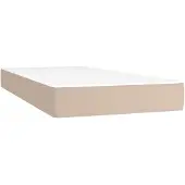vidaXL Pocketveringmatras medium 120x190x20 cm kunstleer cappuccinokleurig