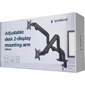 Gembird Dubbele Monitor beugel - met gasveer - Monitorarm