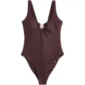 Ted Baker Shaping-badpak chocoladebruin