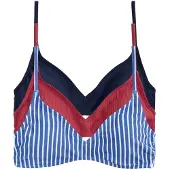 The Set Bikinitop blauw / marine / bordeaux / wit