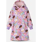 LEAFLETIC Badjas lila / gemengde kleuren