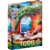 Enjoy Puzzel Zeezicht door de boog 1000 delen 1 St