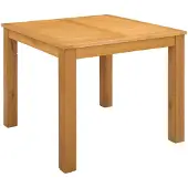 vidaXL Eettafel, 90 x 90 x 75 cm, massief eikenhout, naturel, vierkant
