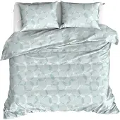 MOODIT Dekbedovertrek Odil Blanche Mint-240 x 200 / 220 cm | Lits-Jumeaux