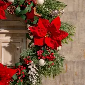 Viana Kerstster Kunstkerstster Rood Groen L57cm