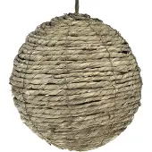 Viana Bol voor het ophangen van strobal grijs gewassen Ø25cm