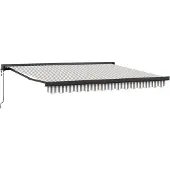 vidaXL Uitschuifbare luifel Lichtgrijs en wit 300 x 250 cm