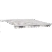 vidaXL Uitschuifbare luifel Lichtgrijs en wit 500 × 300 cm