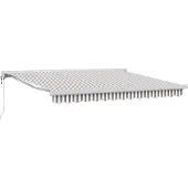 vidaXL Uitschuifbare luifel Lichtgrijs en wit 450 × 300 cm
