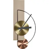 Beliani CEVINS - Wandklok - Beige - Staal