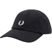 Fred perry Heren Klassieke zwarte piqué pet (OSFA), Casual, Katoen HW2295