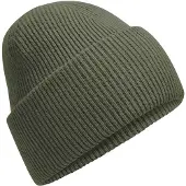 Beechfield Unisex Classic Engineered Crown Beanie voor volwassenen (Olijfgroen)