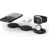 Satechi OntheGo 3-in-1 Draadloze Oplader – Compact en Inklapbaar Design – Krasbestendige Premium Materialen – Levert tot 15W Oplaadvermogen - Zwart