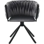 MODFU - Eetkamerstoelenset - Draaibaar - Ergonomisch - Modern - Fluweel - Grijs
