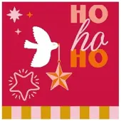 Duni papieren servetten kerst 33x33cm feestelijke tafeldecoratie.