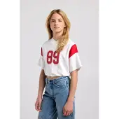 America Today T-shirt met print - wit Meisjes Katoen V-hals Printopdruk - maat 134/140