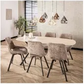 Meubelplaats Eetkamerstoel swivel. VPE4 - Champagne rich - eetkamerstoelen set van 4