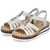 Rieker Sandaal beige / goud / zilver