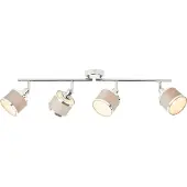 Brilliant 4-lichts plafondlamp Alexia chroom en grijs