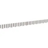vidaXL vervangende markies volant Lichtgrijs en wit 581 x 20 cm