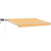 vidaXL Handbediende luifel met LED's Zand 5 × 3,5 m