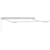 vidaXL Uitschuifbare luifel Lichtgrijs en wit 450 × 350 cm