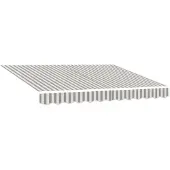 vidaXL Vervangingsdoek voor zonnescherm Lichtgrijs en wit 329 x 195 cm