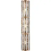 Maytoni Facet wandlamp, wandlamp met 3 E14 fittingen, goudkleurig
