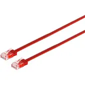 S-Conn Netzwerkkabel-Patchkabel-Flachkabel, Flat U/UTP cat. 6, slim, rot, 0,5m
