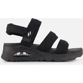 SKECHERS Uno Sandalen zwart Textiel Maat 36