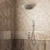 Saniclear Uni inbouw regendouche 37cm RVS look PVD met watervalfunctie en staafhanddouche