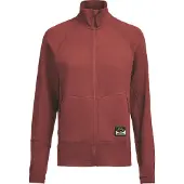 Lundhags Tived Merino Full Zip W, tussenlaag, zwart, rood