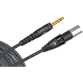 D'addario And Co CUSTOM SERIES MICROPHONE CABLE XLR MALE TO 1/4 INCH 10 FEET