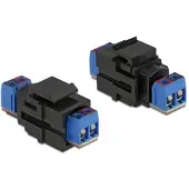 DeLOCK Keystone - Luidspreker - 2-pins aansluitblok naar 2-pins aansluitblok