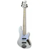 Lakland Skyline DJ-5 Darryl Jones Signature White Pearl Gloss 5-snarige elektrische basgitaar