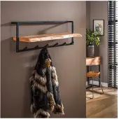 Meubelplaats Kapstok Edge Acacia 6 Haken |