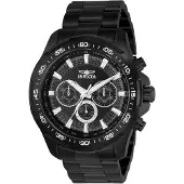 Invicta Speedway 22785 Heren Horloge - Quartz Uurwerk - Roestvrij Staal met zwarte Wijzerplaat - 48mm